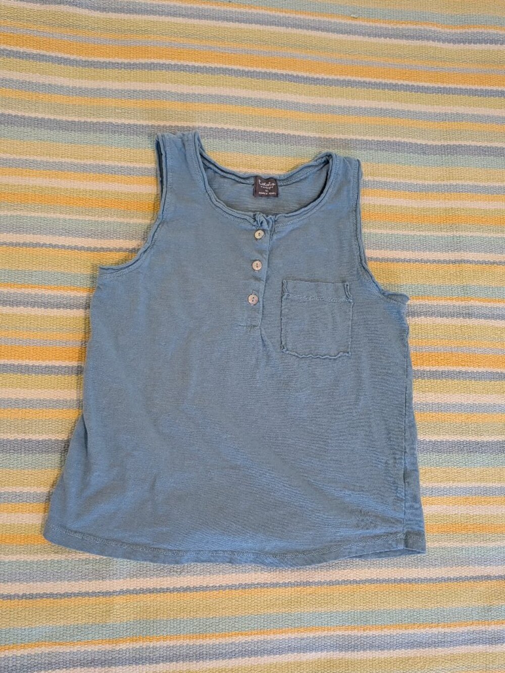 ⭐ Tocoto Vintage Blue Knit Tank Top 4Y